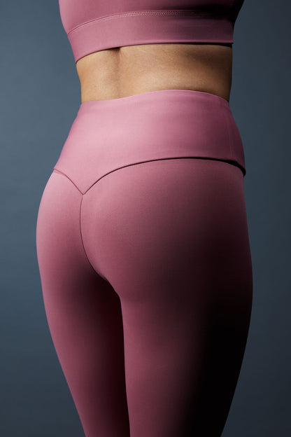 Legging technique rose VIXXA, tissu certifié et extensible