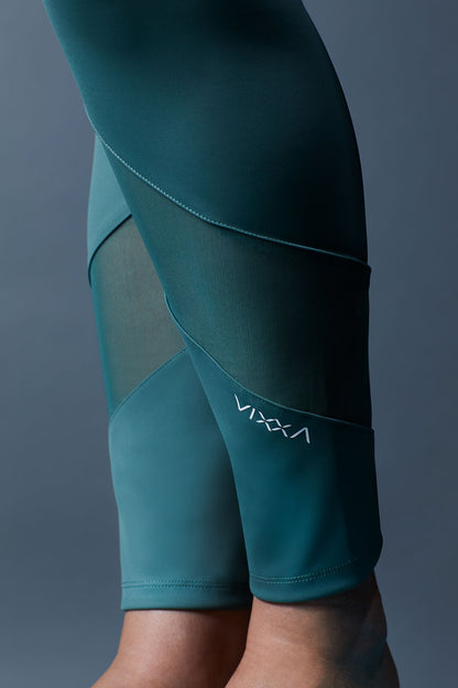 Legging technique vert VIXXA, maintien sculptant et respirant